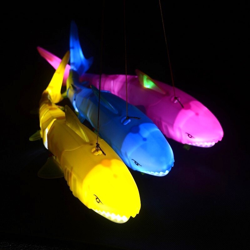 Elektrisk snor legetøj plast haj musik lys gå fyr fyr legetøj