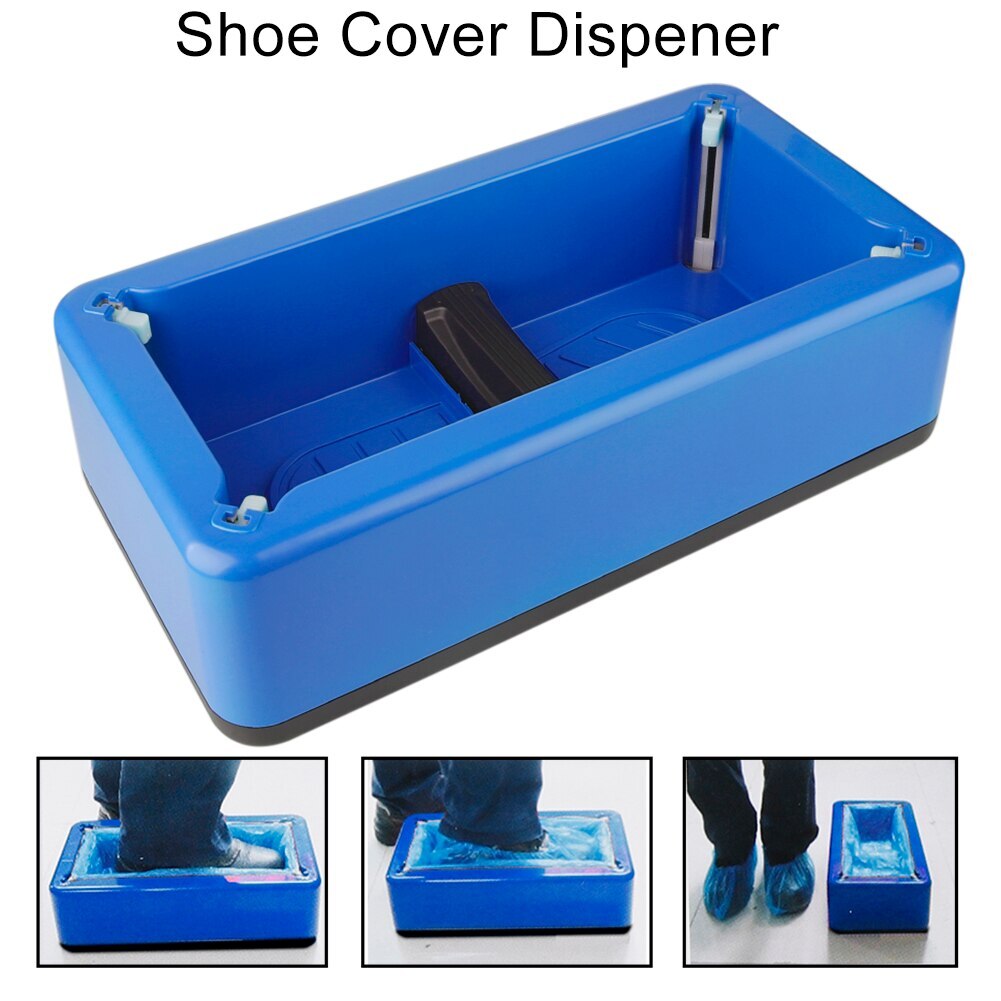 Shoe Wrapping Machine Automatic Shoes Cover Machine Smart Dispenser Household Hand Free Shoe Film Shoe Cover Dispenser: Blue