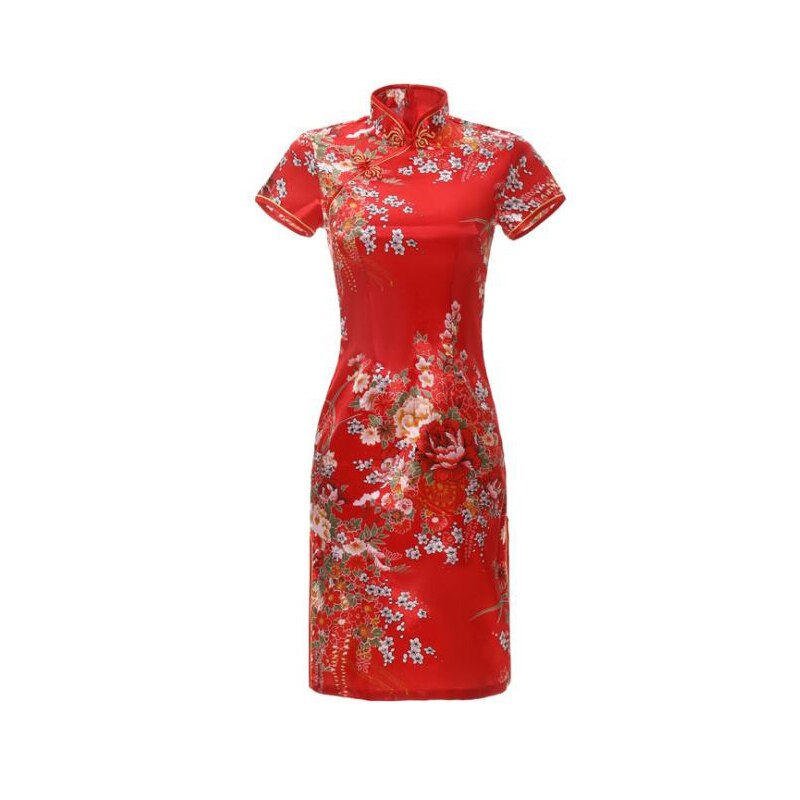 Chinese style cheongsam classic women's cheongsam plus size oriental bride wedding Chinese qipao dress evening skirt