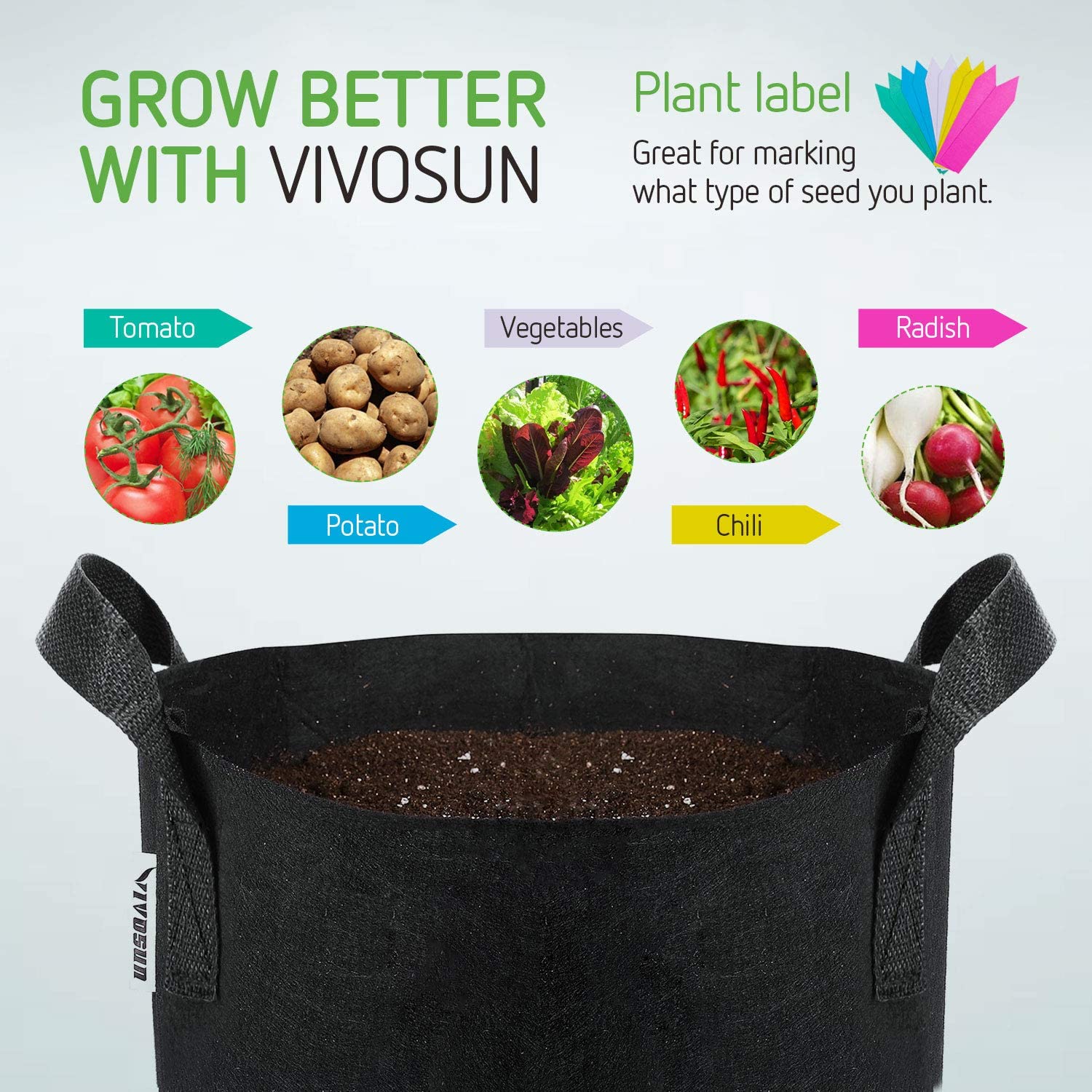Heavy Duty 5 30 Gallonen Garten Pflanzen Tasche Gemüse Wachsenden Taschen Kartoffel Tomaten Pflanzer Taschen Stoff Garten Töpfe mit Griffe