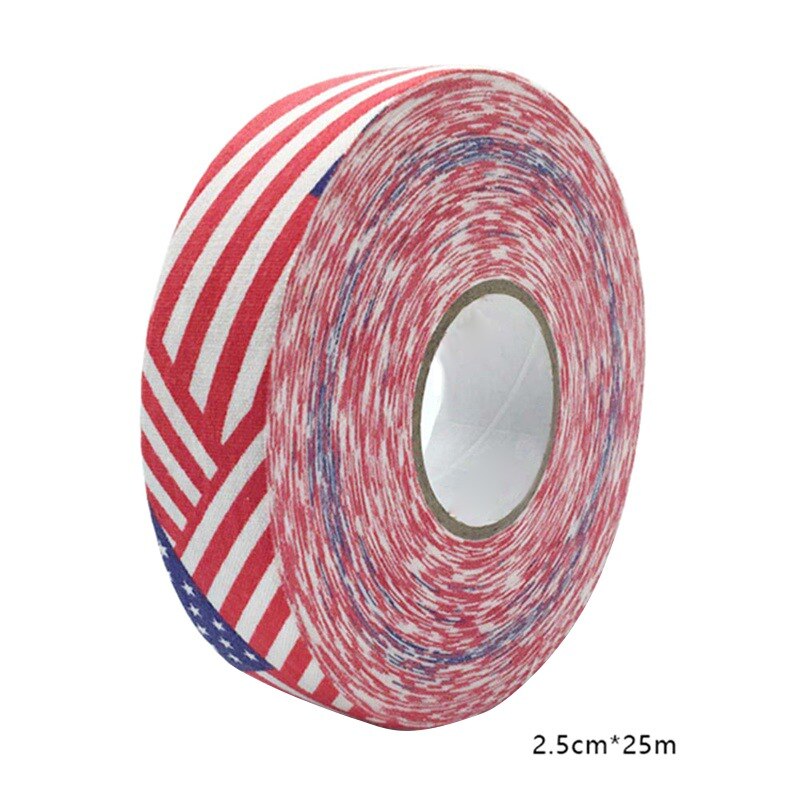 1PC 2.5cm x 25m di Stoffa Hockey Su Nastro di Sport di Sicurezza Calcio Pallavolo Basket Ginocchiere Hockey Su Nastro del Bastone da Golf gomito Nastro Nuovo: flags