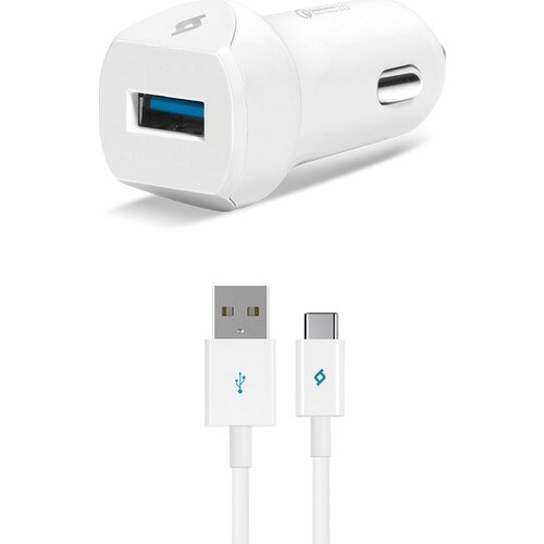 Ttec Speedcharger Qc 3.0 Autolader + Type-C Kabel 2 CKQC01C Fast Charger Wit Kleur