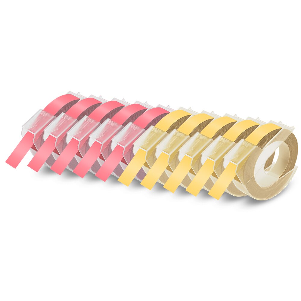 UniPlus 10PK Fit Dymo 3D Label Tapes Multi Colors Embossing Labeling Maker DIY Letter Printer for Motex E101 Dymo Label Printer: Set 19