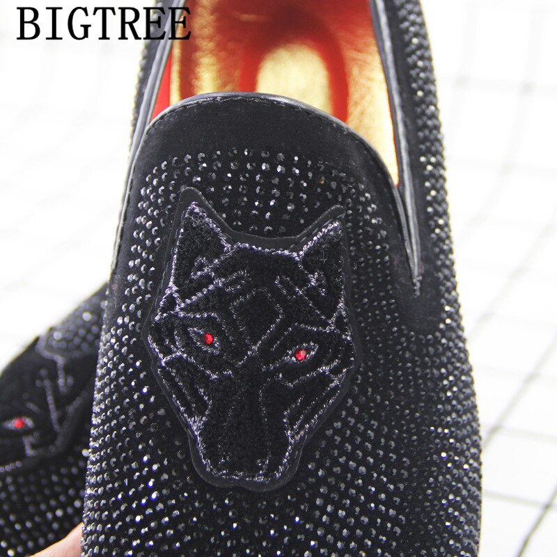 Zapatos de boda para hombre, mocasines a la con diamantes de imitación, zapatos de vestir para hombre, zapatos de para hombre, Scarpe Uomo, zapato Social Masculino