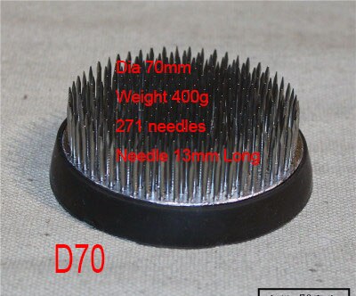 Japanese Ikebana Kenzan Flower Holder Frog Art Fixed Tools Flower Arrangement Round Stainless Steel Pin: D70