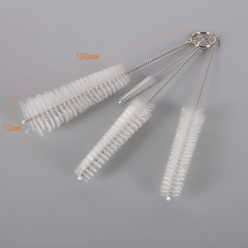 4pcs di Paglia Spazzola di Pulizia di Lavaggio In Acciaio Inox Bere Tubo di Paglia Spazzole Brush Cleaner Per Bicchiere di Vino Bottiglia di Caffè Tazza di Tè