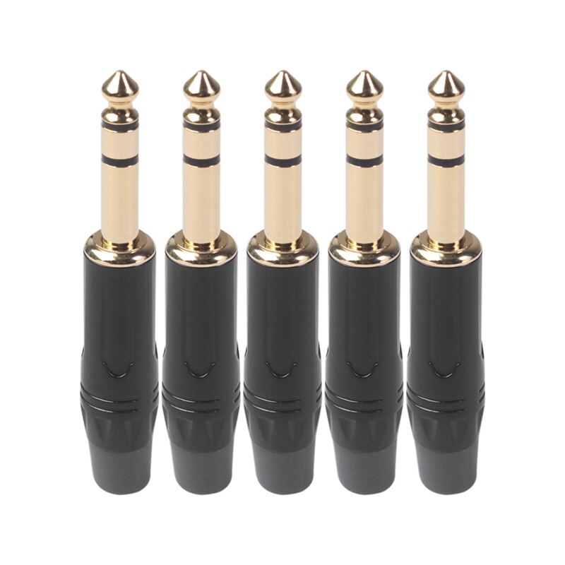 6.35mm Dual-Channel Plug Diy Stereo for Welding Various Sound Card Microphone Electric Guitar Audio Cable