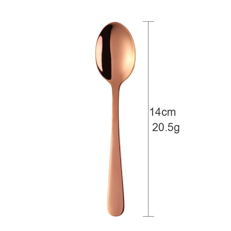 Multi Kleur 4 Stks/set Koreaanse Kleine Koffie Lepels Set Rvs Spiegel Poolse Gold Theelepels Voor Thee Party Kleine Lepel: Rose Gold  4pcs