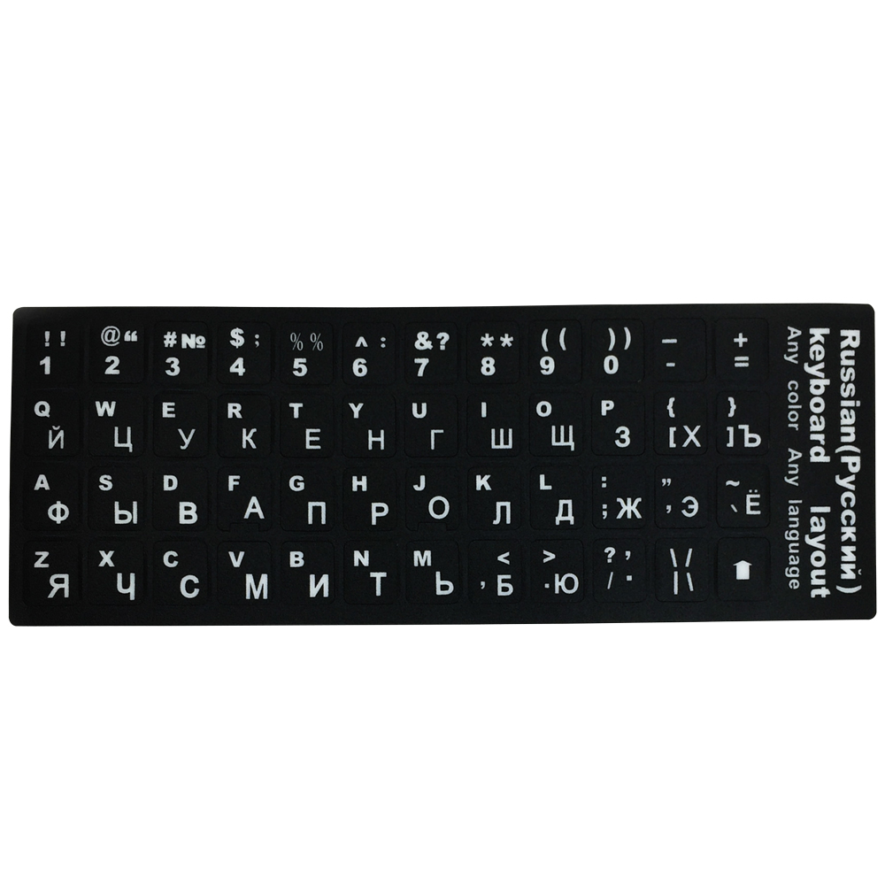 Keyboard Key Sticker for Laptop Letter Notebook Computer Decal Skin Spanish Russian Korean Arabic English Thai German Italian: Red