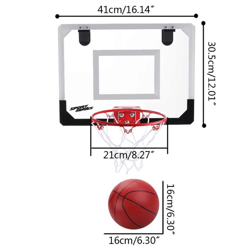 Basketball Hoop Indoor, Wall Mounted Basketball Hoop Set, Basketball Set Over Door Balls Mini Basketball Hoop for Kids