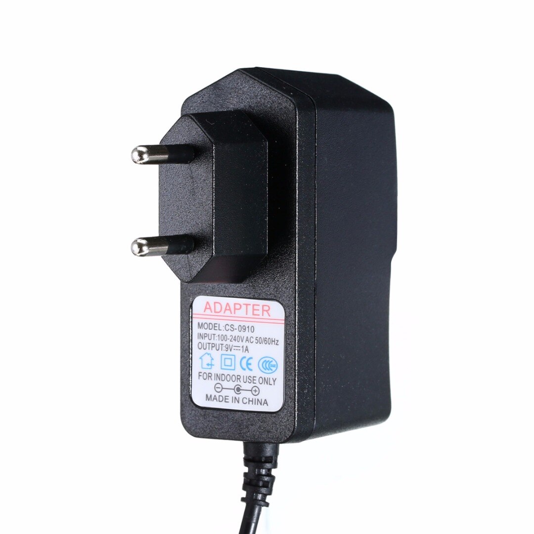 Prise d'alimentation ue 100-240V cc 9V 1A 1 pièce | Convertisseur, alimentation électrique, connexion 1000mA 9W 5.5x2.5mm, pour lumière