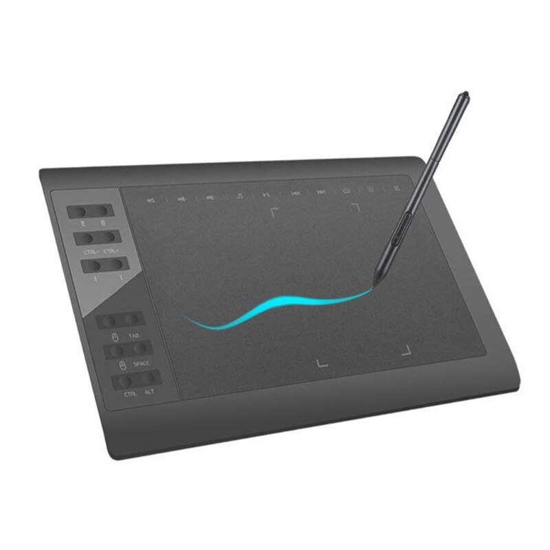 VINSA VIN1060PLUS Graphic Drawing Tablet 8192 Levels of Pressure Digital Pen Tablet with Battery-Free Stylus 14inch: Type 1