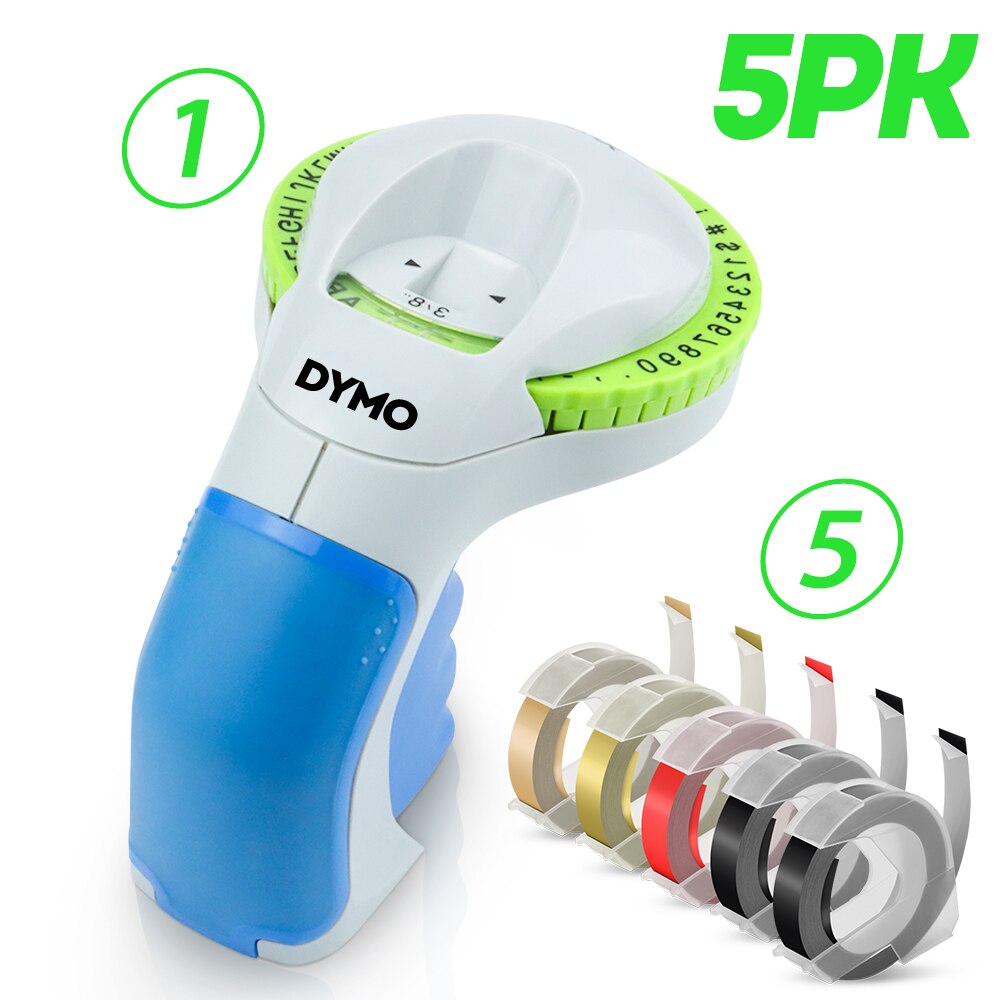 Dymo 12965 ręczna drukarka etykiet 9mm 3D tłoczenie taśma z etykietami do Dymo maszyna do etykietowania ręczna drukarka do etykiet 12965 DIY etykieta wstążka: 02