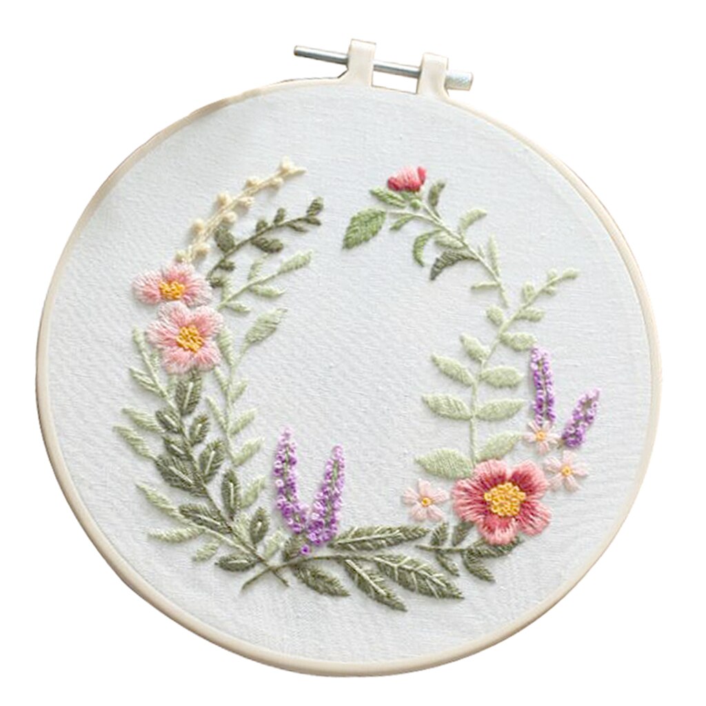 Hand Embroidery DIY Needlework Kits, Pictures for Self-embroidery, 20cm
