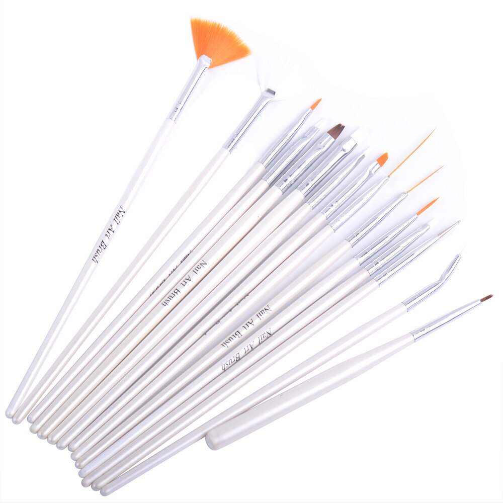 Fengshangmei 15 -delige kwastenset voor manicure, nagelverzorgingsgereedschap en nagelkunstpen