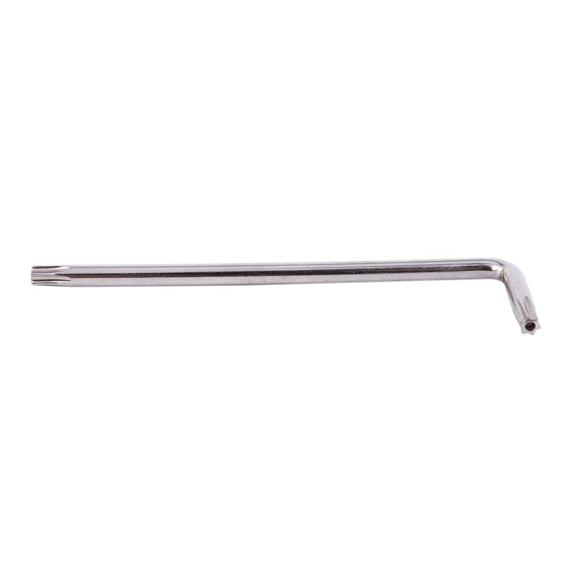 Long Arm Tamper Proof Torx Star Key Wrench Silver, T25 100mm
