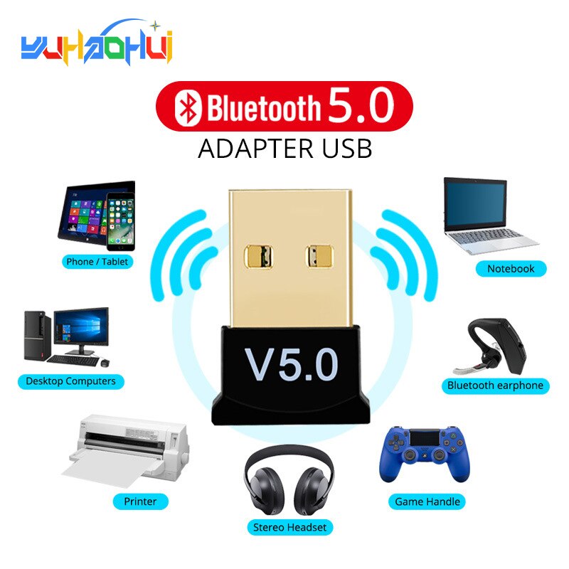 USB Bluetooth Adapter 5.0 Dongle Adapter For PC Speaker Wireless Mouse Music Audio Receiver Transmitter USB Bluetooth 5.0