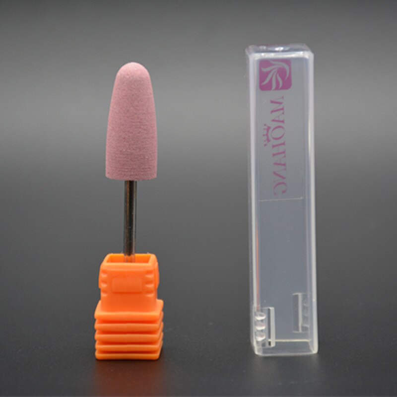 MAOHANG Siliconen Nail Boor Machine Polijstmachine Rubber Remover Manicure Elektrische Frees Griding Buffer File Nail Tool: 1pcs Pink