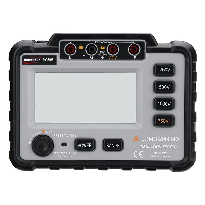 Promozione! Winparla Vc60B 1000V Megger Tester di isolamento Megohmmeter Ohm Tester Insinsulation Tester di resistenza Tester Multimete