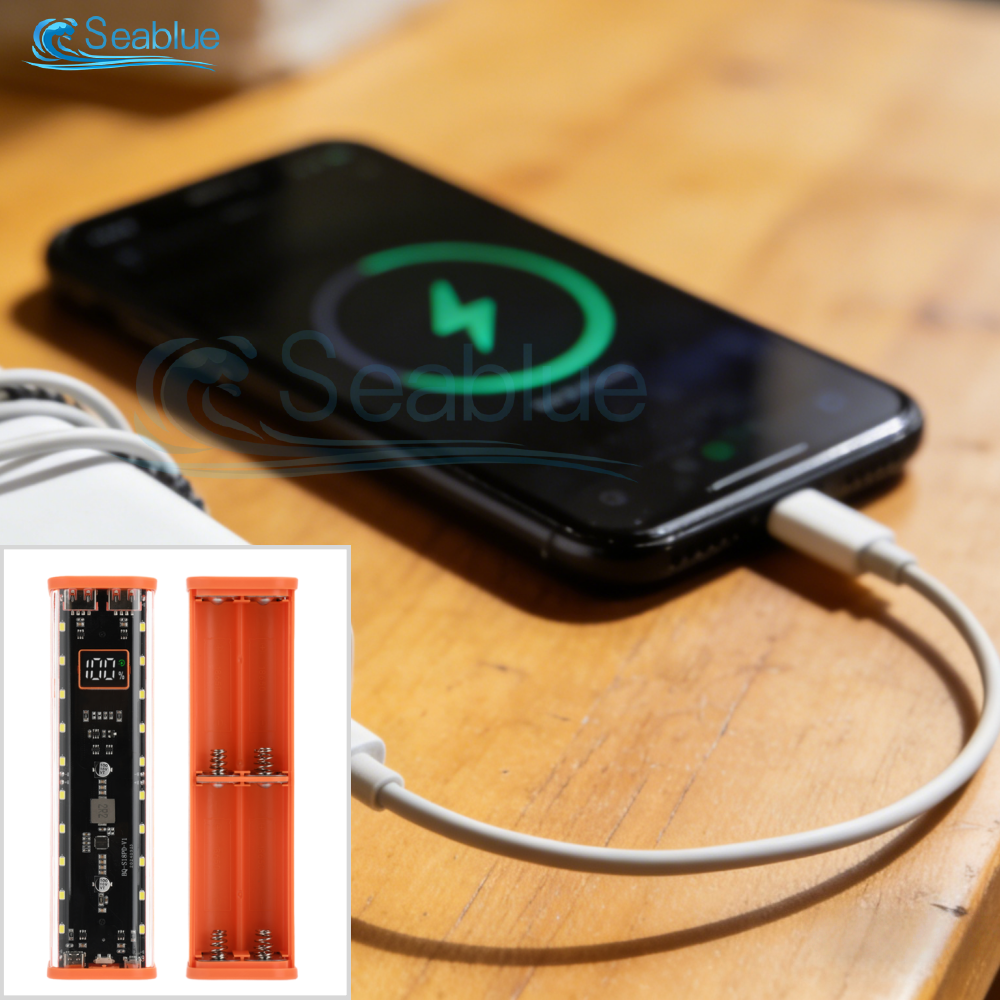 22,5W Power Bank DIY-kit 8×18650 batterijhouder Geen lassen nodig PD QC SCP FCP AFC Snelle oplading Multi-bescherming Batterijbehuizing