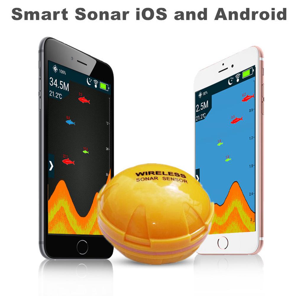 Draadloze Mobiele Telefoon Bluetooth Smart Fishfinder Sirene Sonar Fishfinder Zee Vis Detecteren Vissen Levert