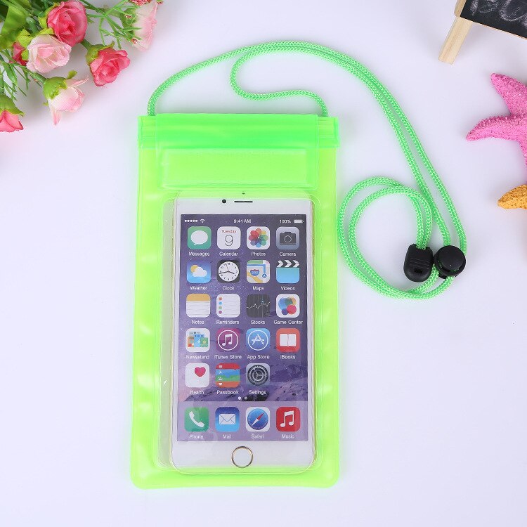 Olaf Universele Waterdichte Tas Voor Iphone X 7 8 6 6S Plus 5 5S Se Mobiele Telefoon Pouch zwemmen Waterdichte Gevallen Voor Samsung Xiaimi: Green