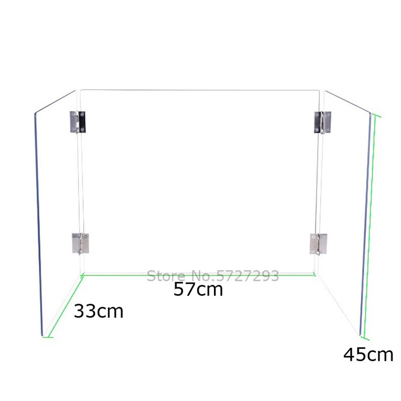 57*33*45cm Foldable Acrylic Sneeze Guard Shield Clear Counter Sprayed Board For Back To School Student Desk Protection Screen