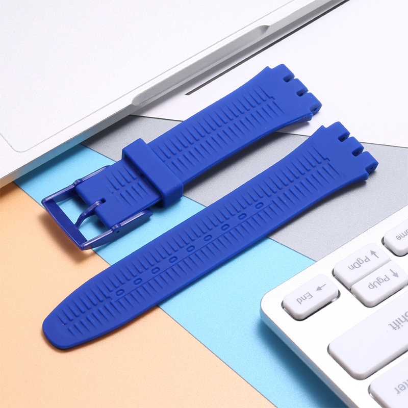 Correa de reloj de silicona de 17 19 y 20mm adecuada para correa de reloj SWATCH, correa de repuesto suave para mujeres y niños, pulsera impermeable con herramienta
