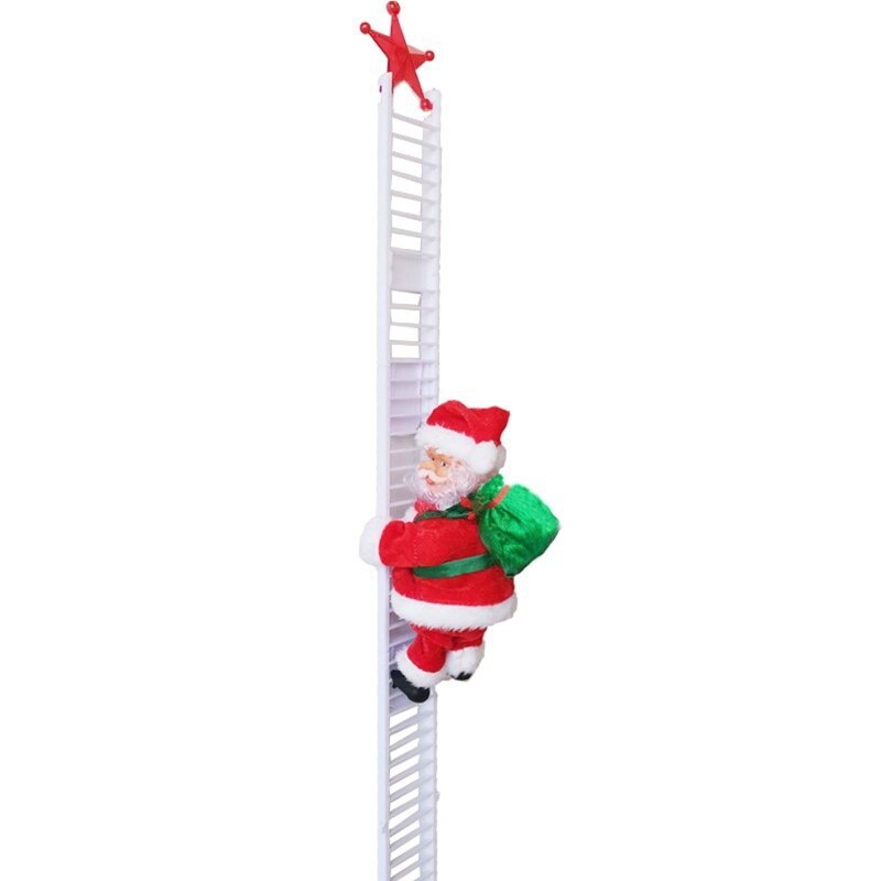 Elektrische Kerst Kerstman Pop Met Tas Klimmen Ladder Xmas Party Decor E7CC: 9FF801972-B
