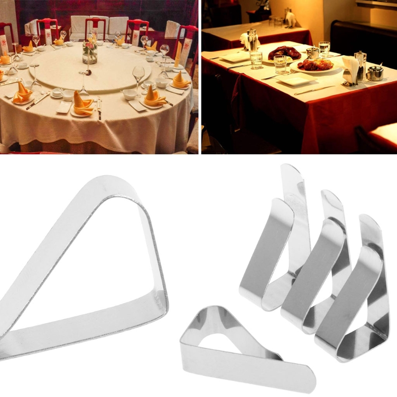 4Stck Tisch Tuch Tischdecke Clip Klemme Halfter Für Party Hochzeit Edelstahl
