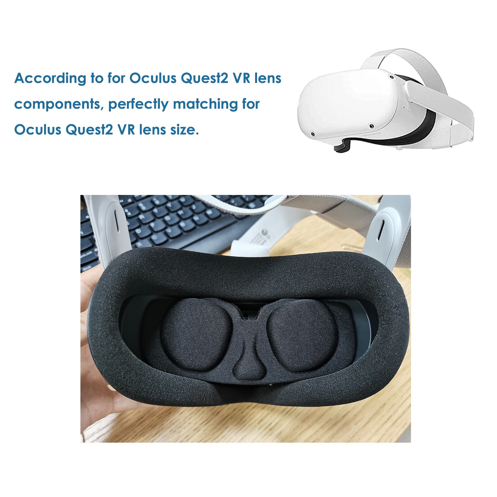 Kratzfeste vr-objektivhülle für oculus quest 2 vr , objektivschutzhülle, staubdichte objektivkappe für oculus quest 2 vr, zubehör