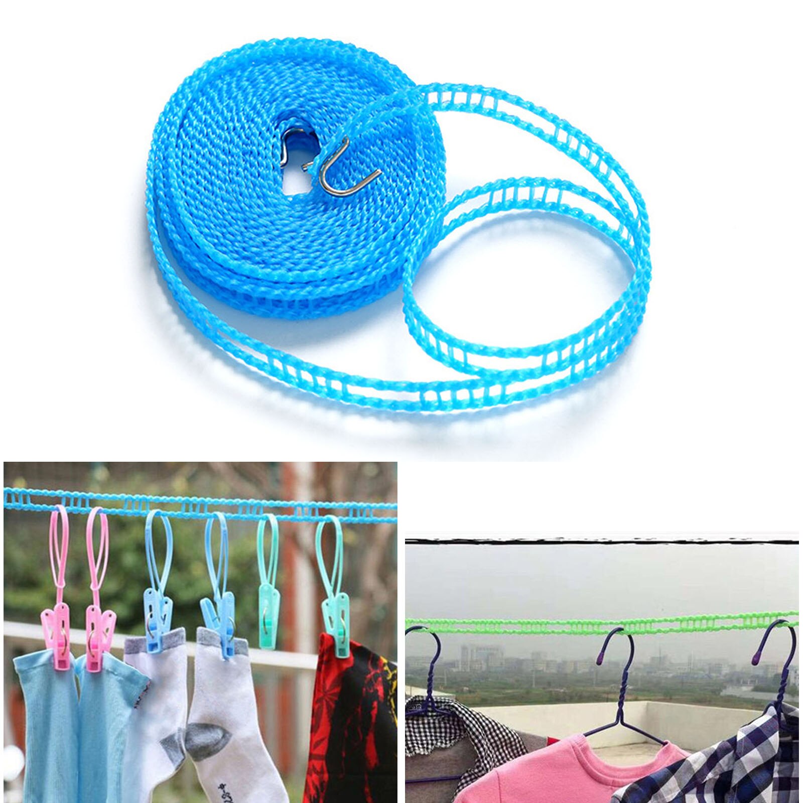 Hangende kledinglijn waslijn balkon antislip waslijn droogrek doek hangende lijn buiten stoere winddichte waslijn