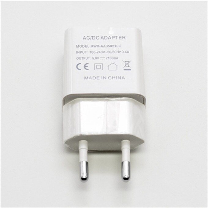 Simple Modern Mirrored Electronic Snooze Alarm Clock Multifunction Art Digital Display Wall Clock with Two Phone USB Charge Port: EU Adapter