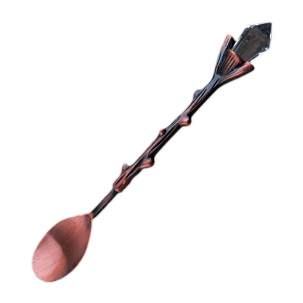 Dessert Lepel Spiegel Polish Dendriform Zinklegering Non-stick Thuis Fruit Lepel Voor Kinderen: Red Copper