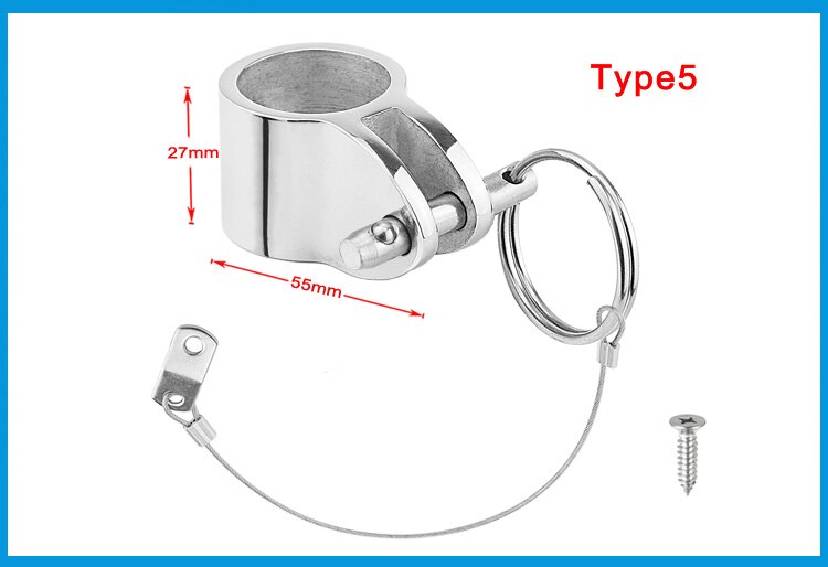 Pince à glissière à mâchoire en acier inoxydable 316, avec goupille de dégagement rapide, 1 pouce 25mm, matériel de raccord coulissant à charnière supérieure pour bateau marin