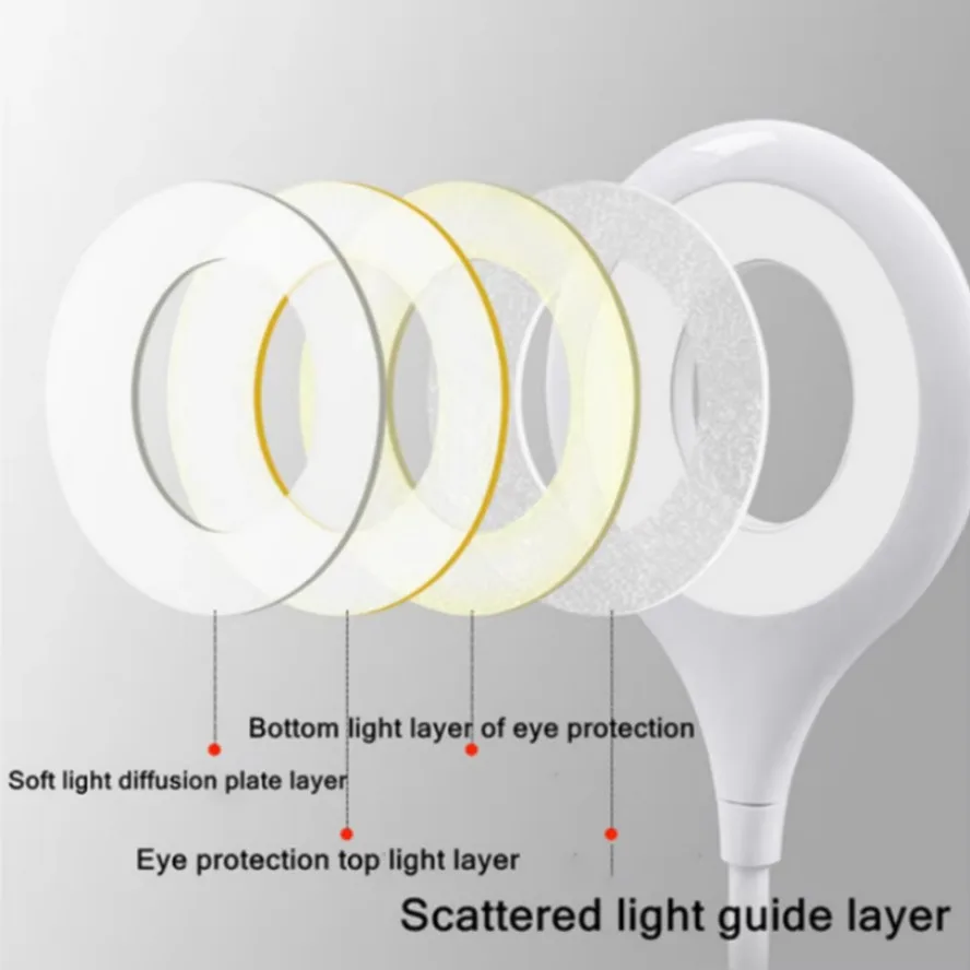 18LEDs USB Direct Plug Portable Lamp Notebook Computer Lamp Eye Protection Student Study Reading Available Night Light Lighting