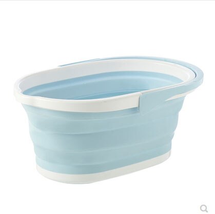 Folding Plastic Mop Bucket Camping Wash Bucket With Handle Collapsible Floor Mop Cleaning Fishing Car Wash Bucket: B