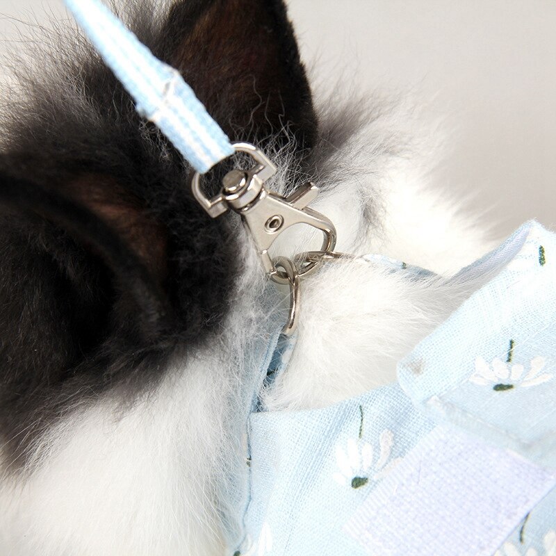 Small Pet Guinea Pig Rabbit Harness and Leash Chest Strap Vest for Animals Squirrel Hedgehog Outdoor Walking Clothes