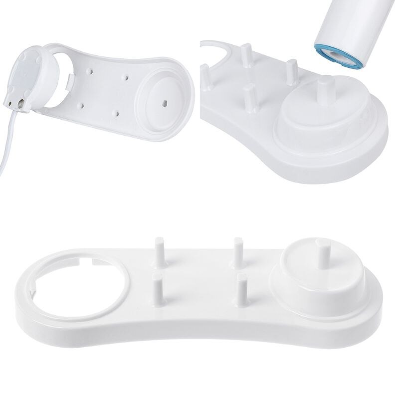 Soporte eléctrico para cepillo de dientes, soporte para cabezal de cepillo de baño, 4 cabezales y 1 cepillo de dientes y 1 cargador