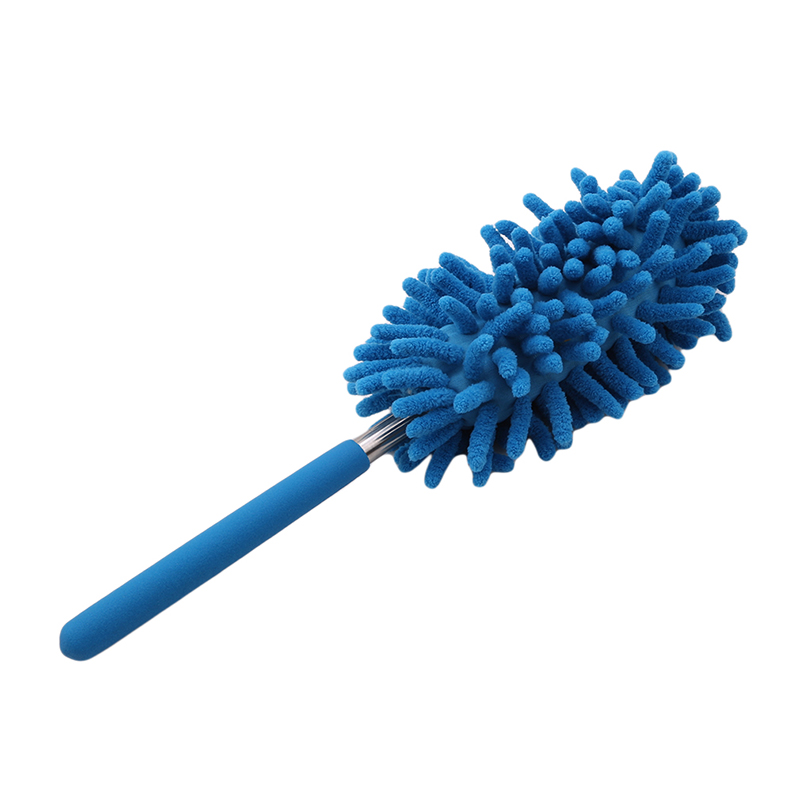 Extendable Microfibre Cleaning Feather Dusters Adjustable Feather Duster Household Dusting Brush Cars Cleaning 4 Color: blue