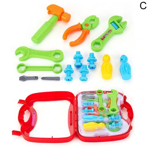 Kind Jongen Leuke Simulatie Reparatie Tool Set Assembleren Kids Moer Demontage Schroef Montage Pretend Play Educatief Speelgoed: C