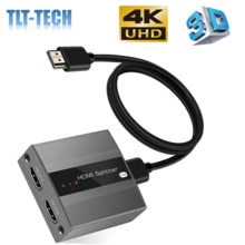 HDMI Splitter 1 in 2 Out with Manual EDID Management Support 4K@30HZ 1080P 3D【Only Copy, do not provide 2 different outputs】