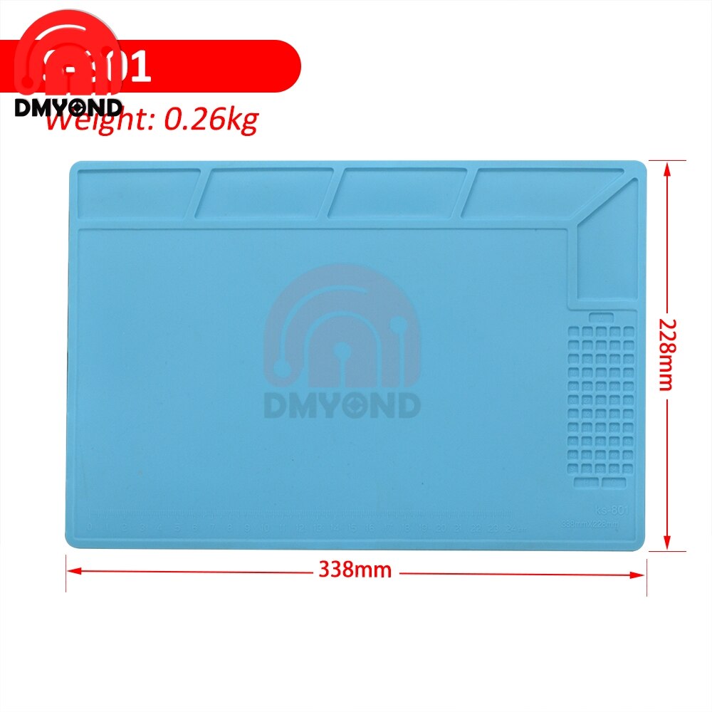 ESD Heat Insulation Working Mat Heat-resistant BGA Soldering Station Repair Insulation Pad Silicone Pad Maintenance Platform: S-801