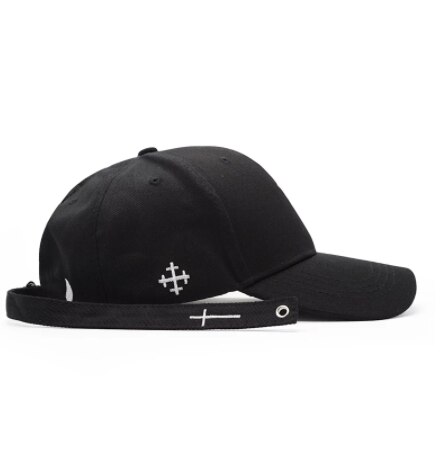 Gorra de béisbol con cinturón cruzado para hombre y mujer, gorro con bordado de letras, Snapback, informal, de algodón, con visera cruzada, color negro, nueva