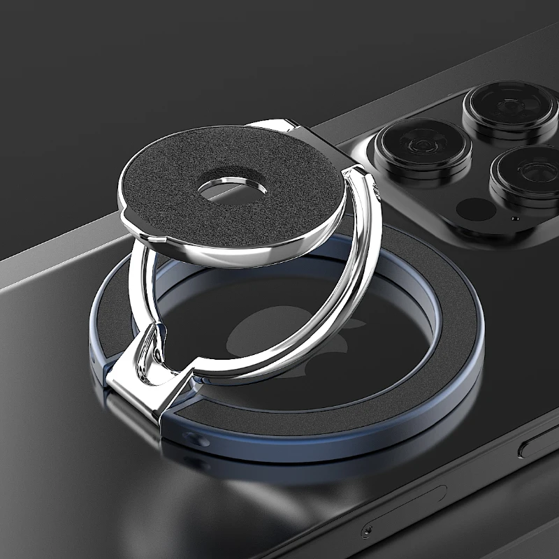 Double Sided MagSafe Phone Stand Magnetic Phone Ring Holder Kickstand Magnet Grip for iPhone 16 15 14 13 Android Gym Car Holder