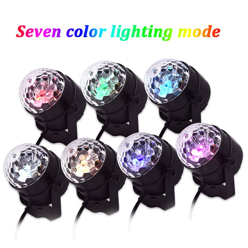 LED Disco Ball Party verlichting Sound Activated voor Partijen 7 Kleuren Water Wave Oceaan Projector Strobe Licht voor Thuis Podium bruiloft