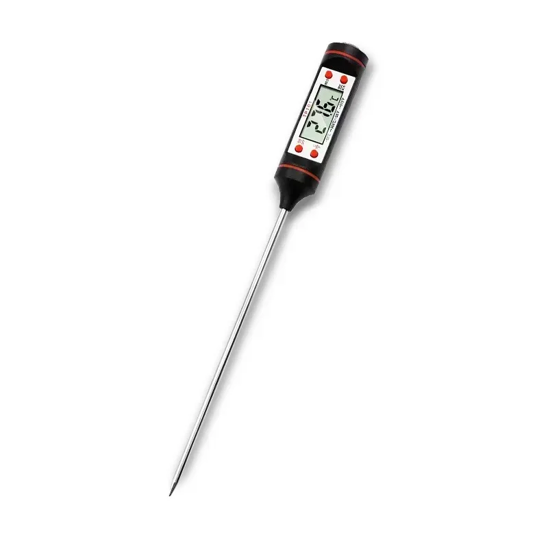 Keuken Voedsel Bakken Digitale Thermometer Kaarsen maken Elektronische Sondetype Digitaal Display Vloeibare Grill Brandende Wasthermometer: Black