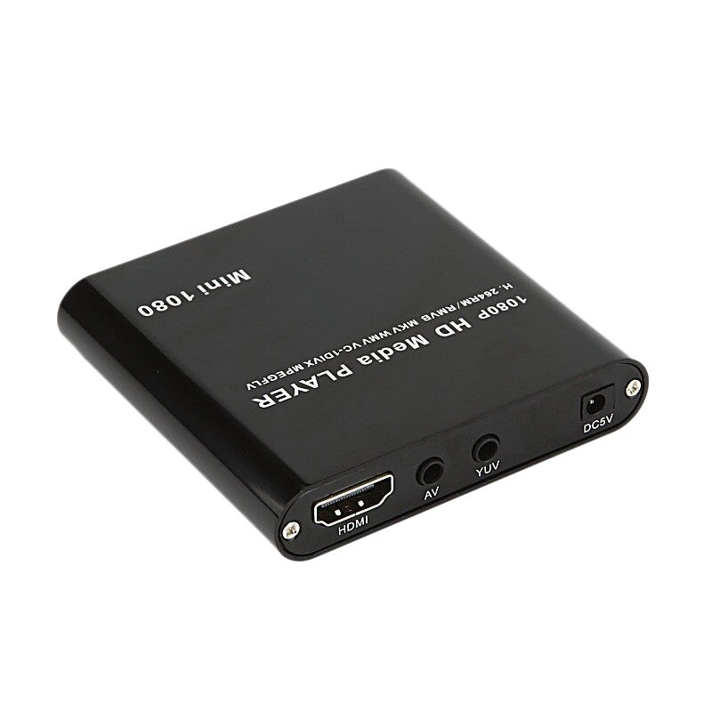 Ams-Mini Full Hd 1080P Media Player Ondersteuning Hdmi/Av/Usb/Sd/Mmc Externe hdd Media Player Met Eu Plug