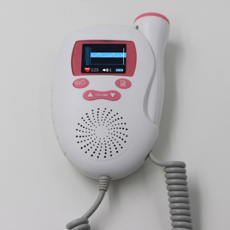 1.7 Inches Foetale Hartslag Draagbare ABS Hars Doppler Ultrasoon Geluid Foetale Hartslag Zwangere Vrouwen Thuis Kleur/LED screen