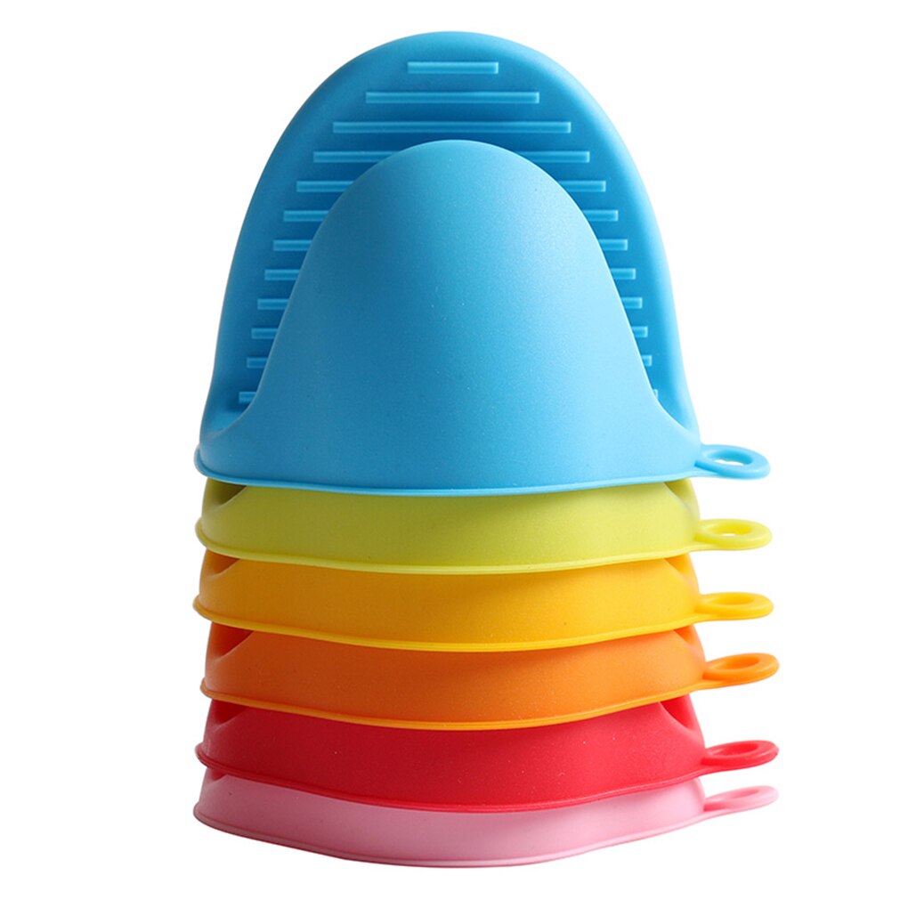 Kitchen Heat Resistant Silicone Glove Microwave Oven Mitts Anti-slip Anti Scald Hand Clip Cooking